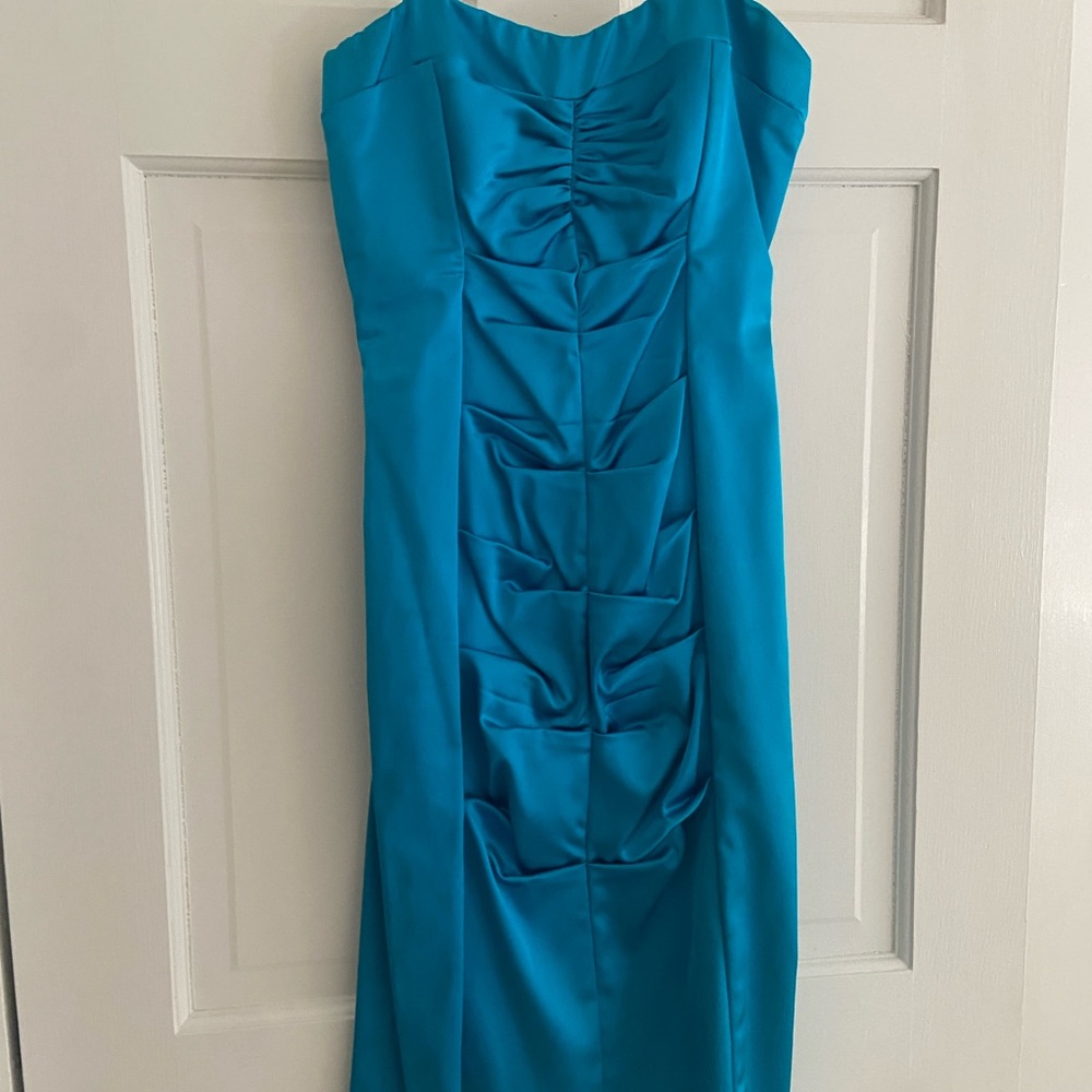 Blue Caché Strapless Formal Dress